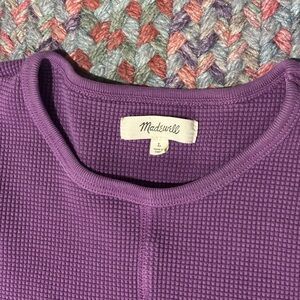 Madewell Purple Waffle Knit Crop